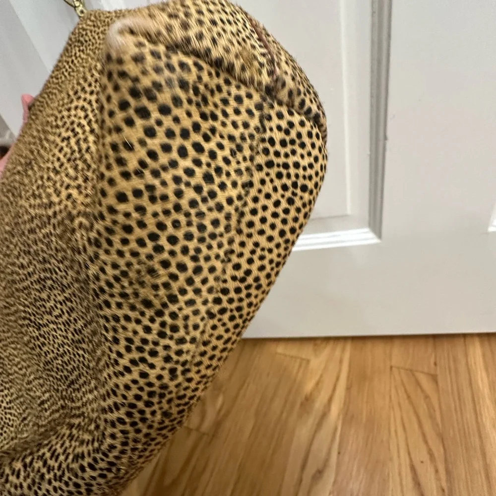 Madewell Tan and Brown Calf Hair Animal Print Women's Crossbody Bag - Picture 11 of 16